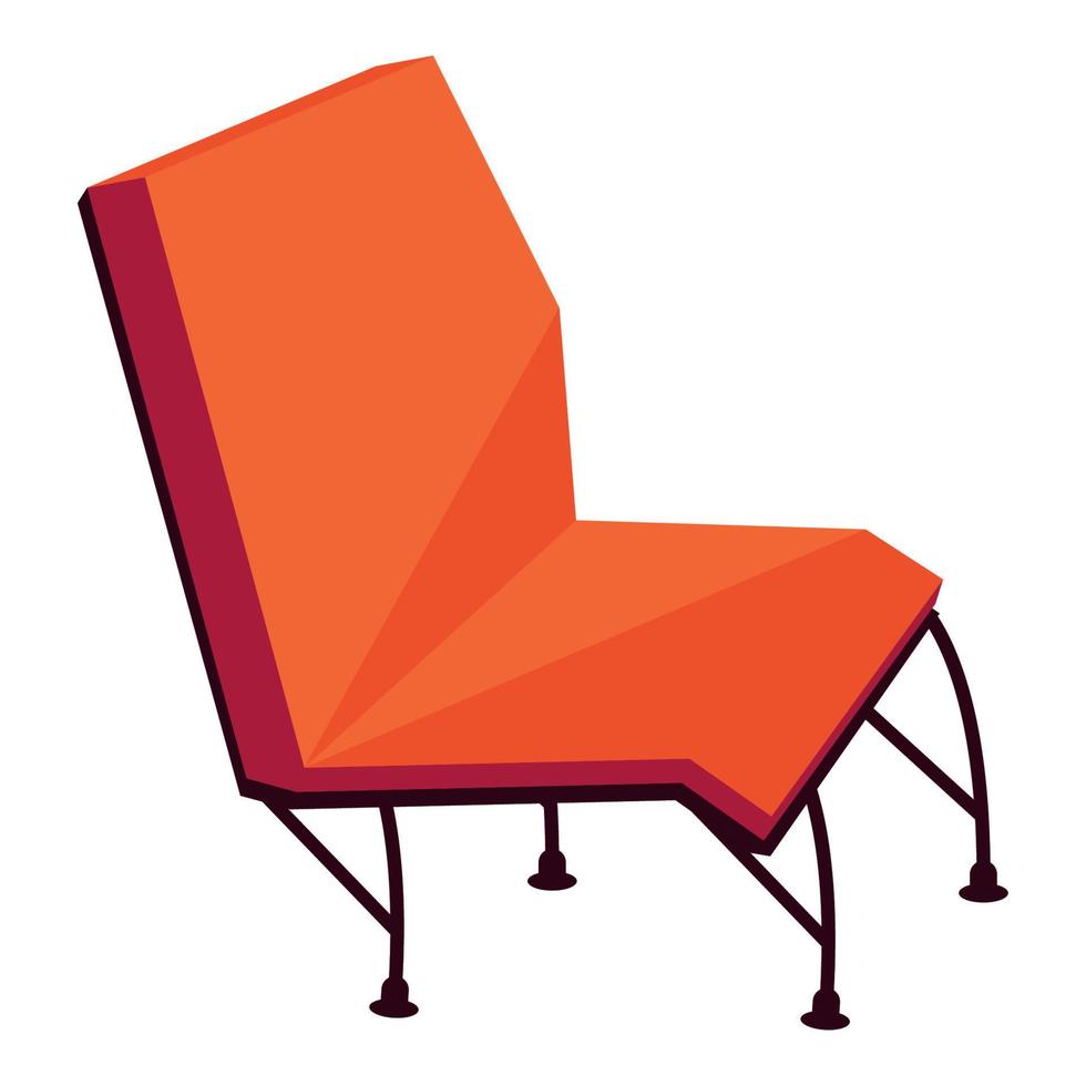 cadeira laranja para sala de espera vetor