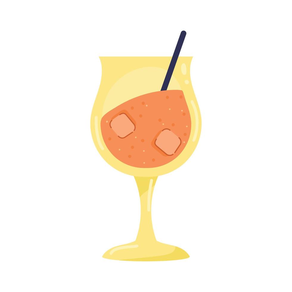 copo de coquetel de laranja bebida vetor