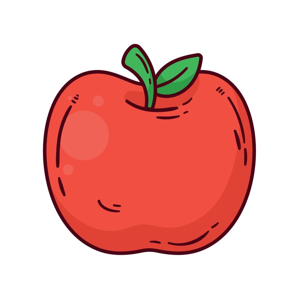 maçã fruta fresca saudável vetor