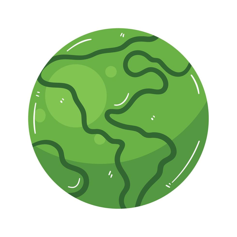 mundo verde planeta terra vetor