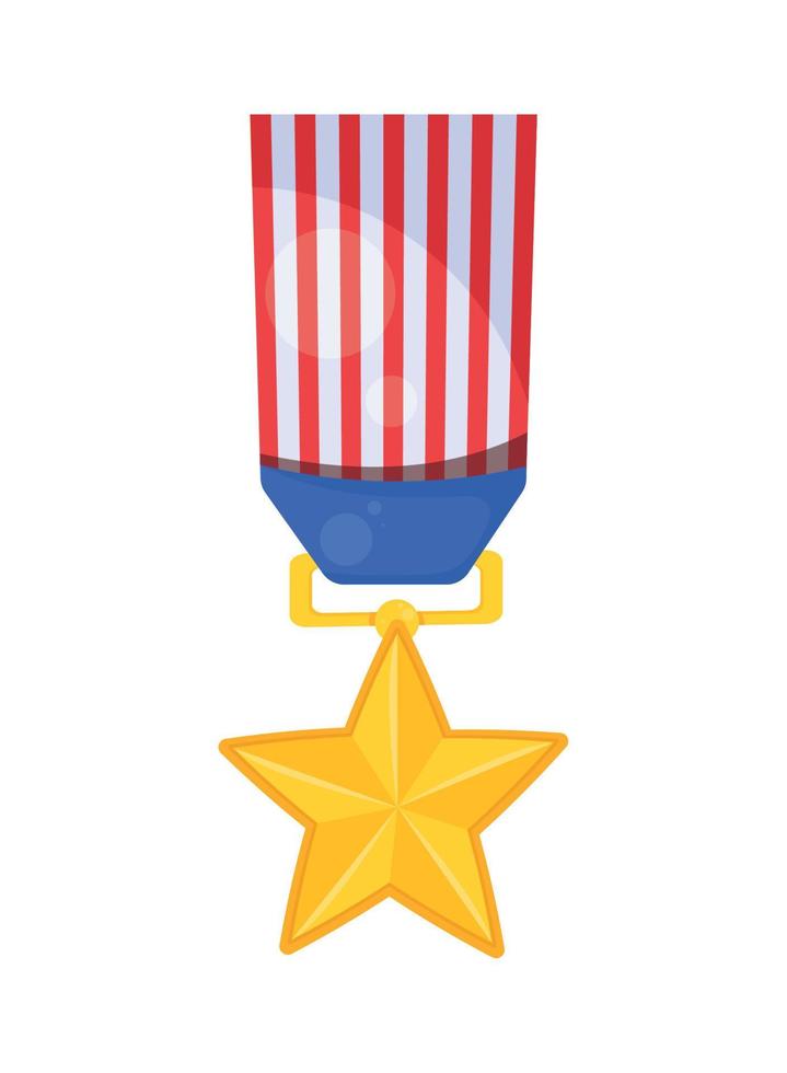 estrela dourada da medalha dos eua vetor