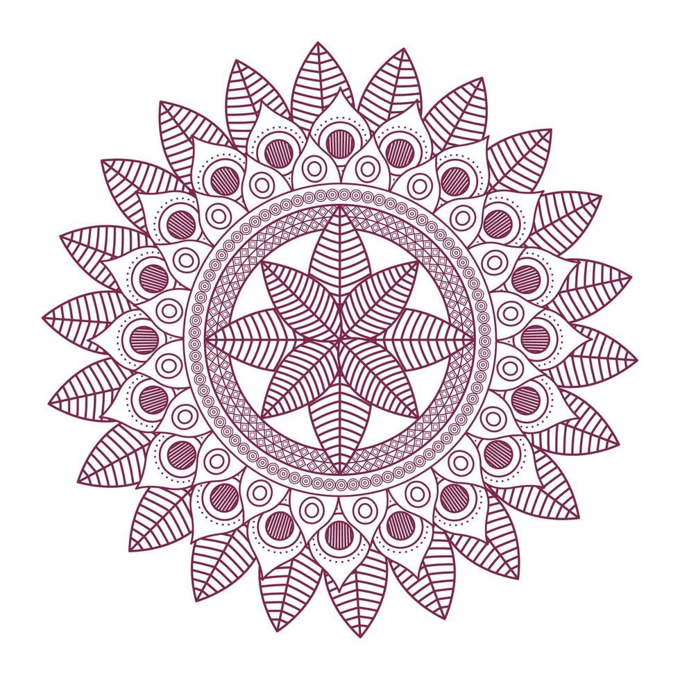 mandala floral vermelha vetor