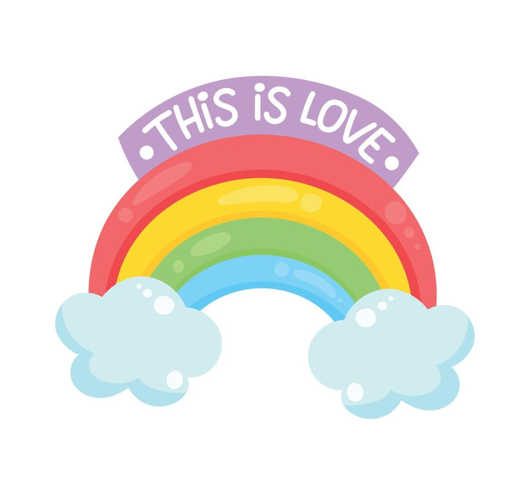 isso é amor arco-íris vetor
