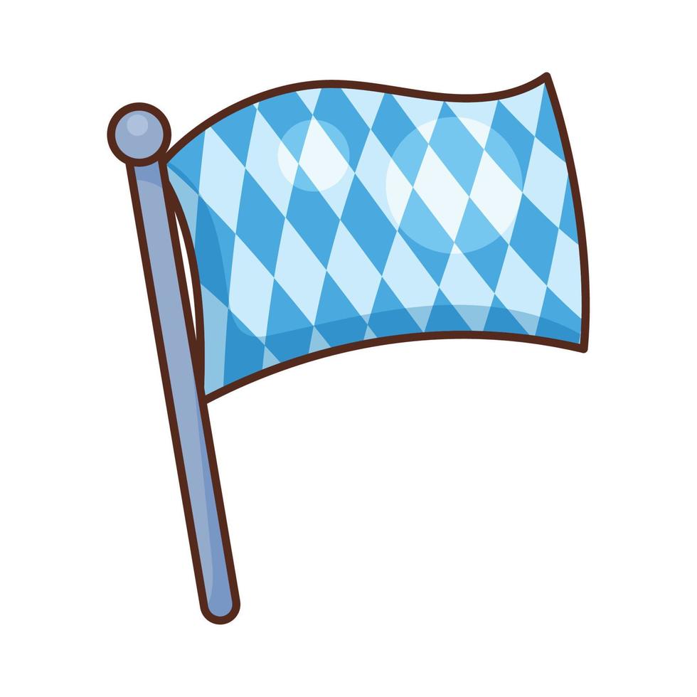 bandeira da oktoberfest no poste vetor