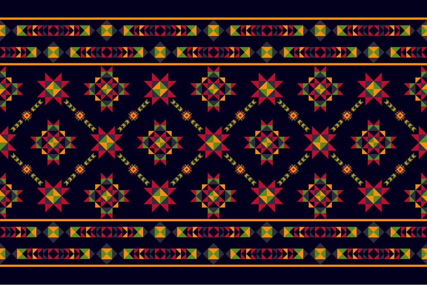 design de padrão sem emenda étnico ikat. tecido asteca tapete boho mandalas têxtil decoração papel de parede. motivo nativo tribal flor bordado tradicional vetor fundo ilustrado