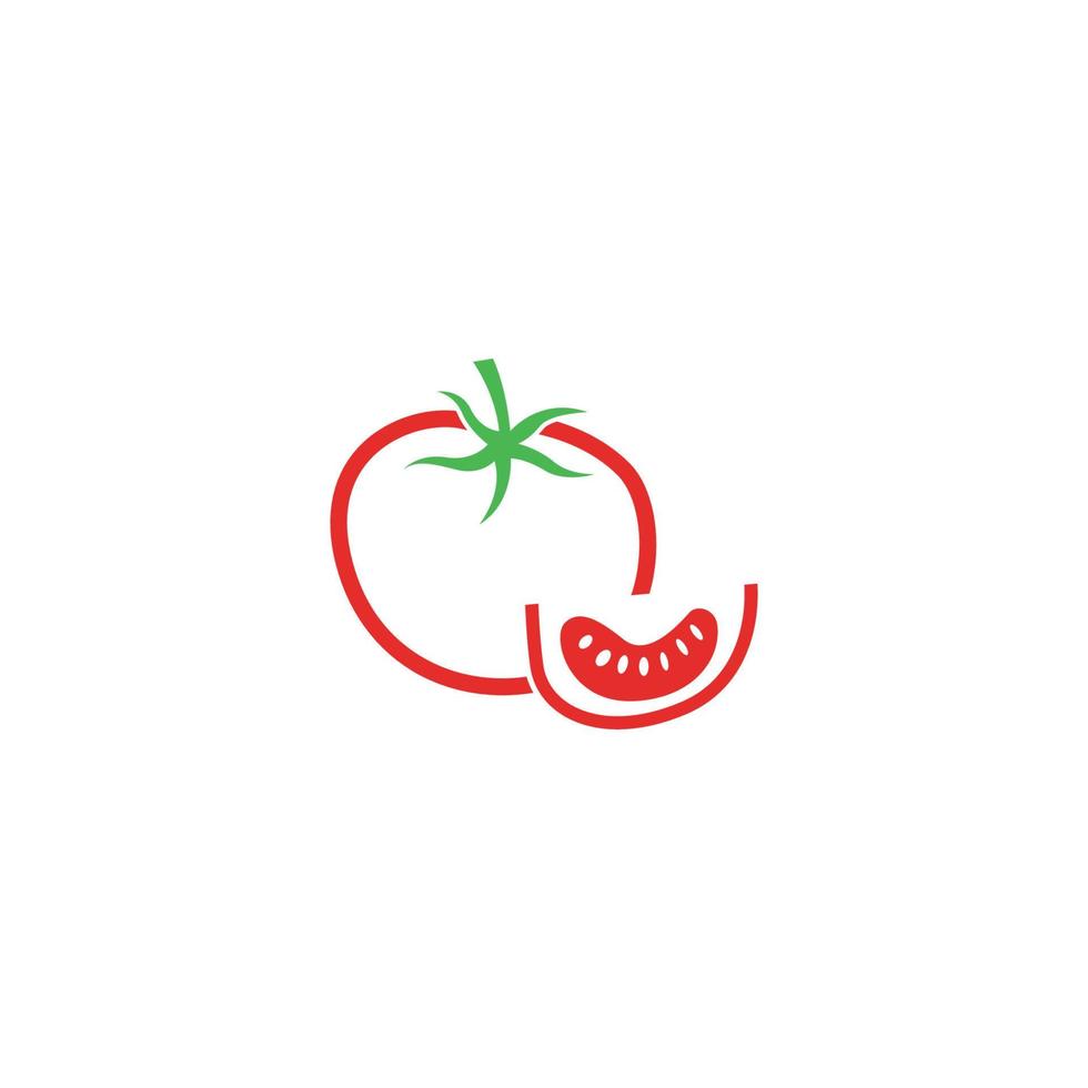 design de logotipo de ícone de tomate vetor