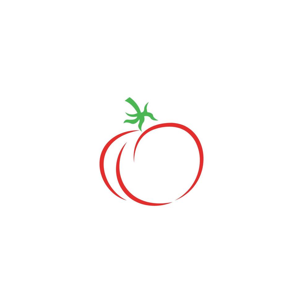 design de logotipo de ícone de tomate vetor