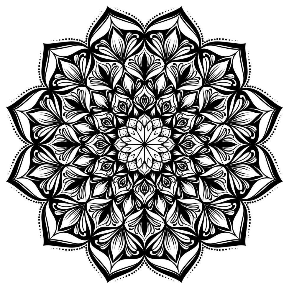 padrões de livros para colorir em estilo mandala para henna, mehndi, tatuagens, ornamentos decorativos na página de estilo oriental étnico. vetor