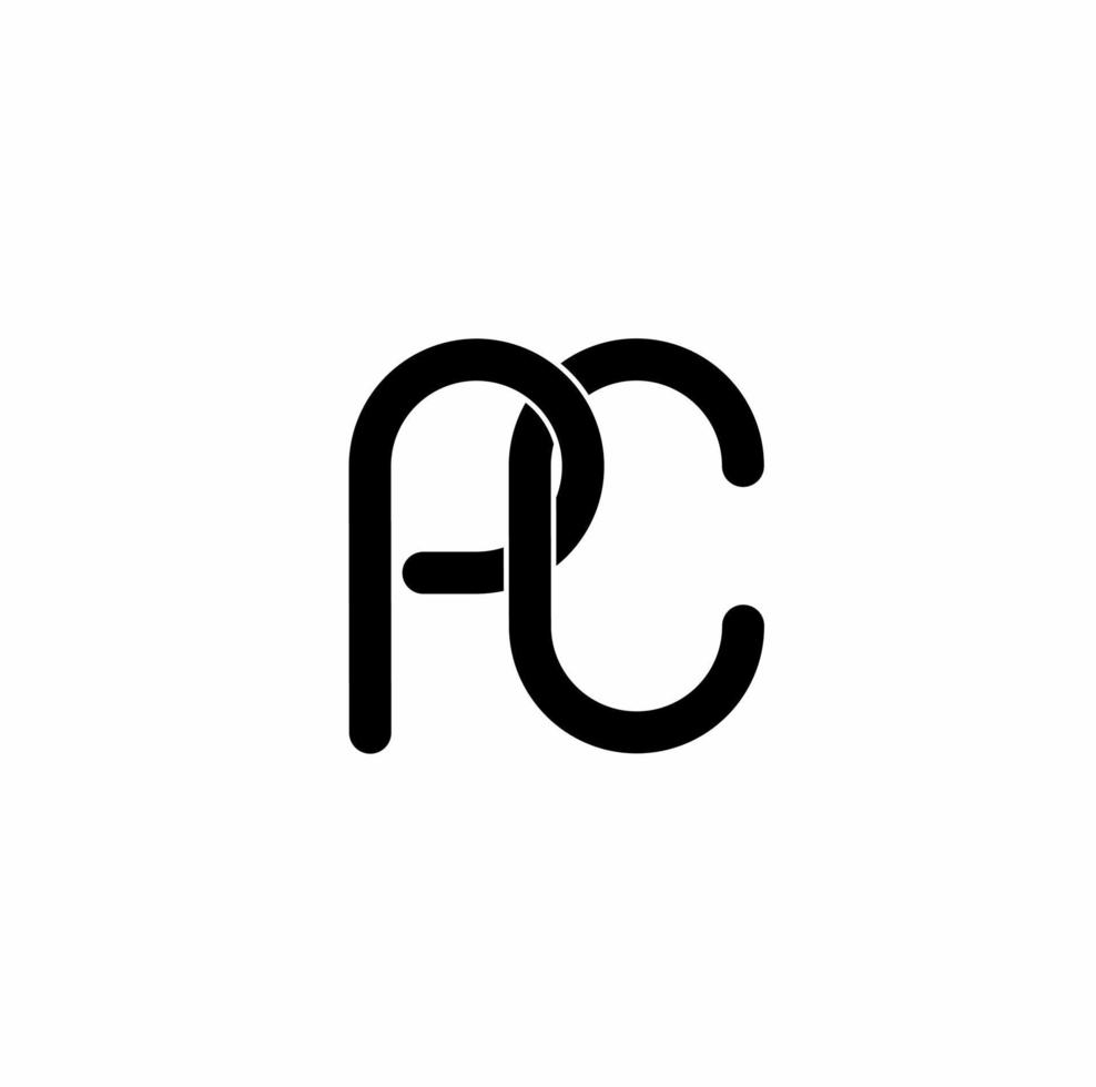 logotipo da letra inicial do pc cp pc isolado no fundo branco vetor