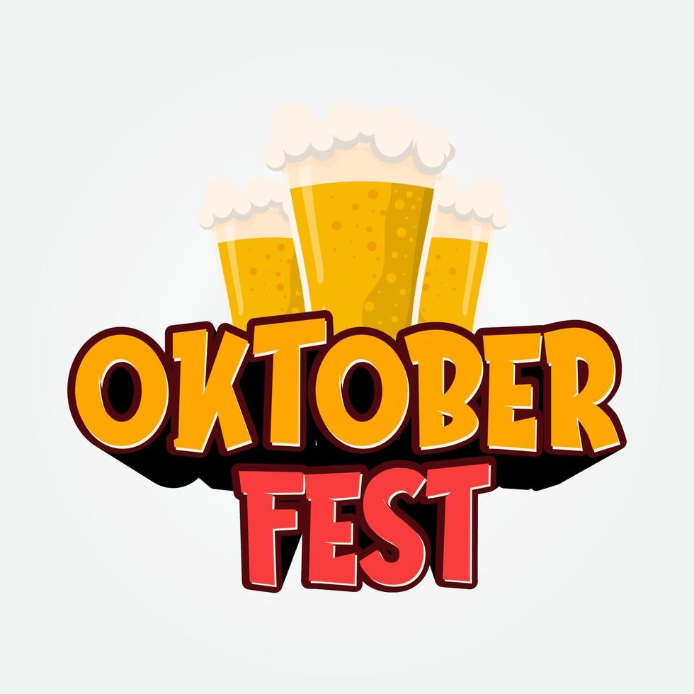 design de texto oktoberfest vetor