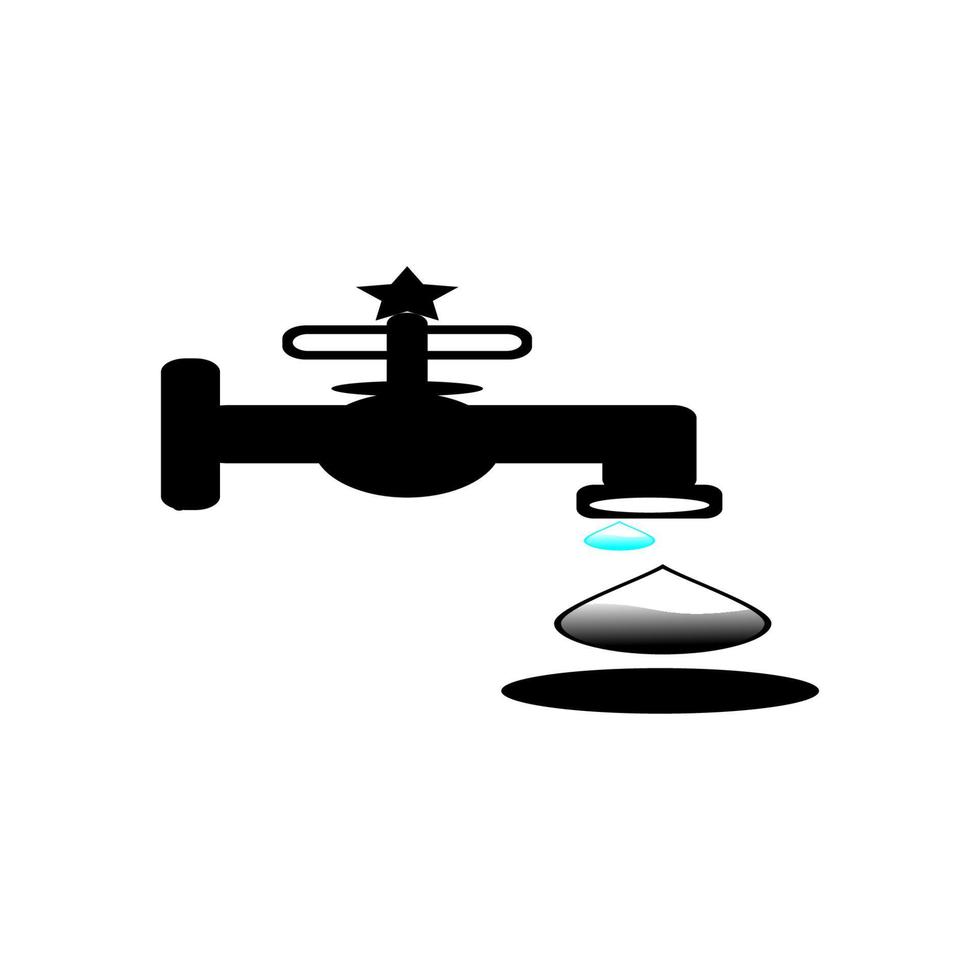 ilustração vetorial de ícone de torneira de água vetor
