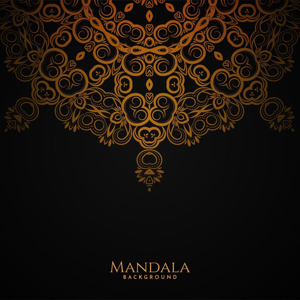 Fundo decorativo de mandala de luxo bonito abstrato vetor