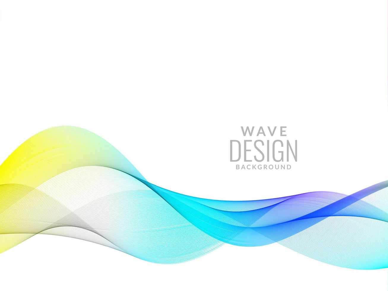 design de fundo colorido de estilo de onda dinâmica vetor