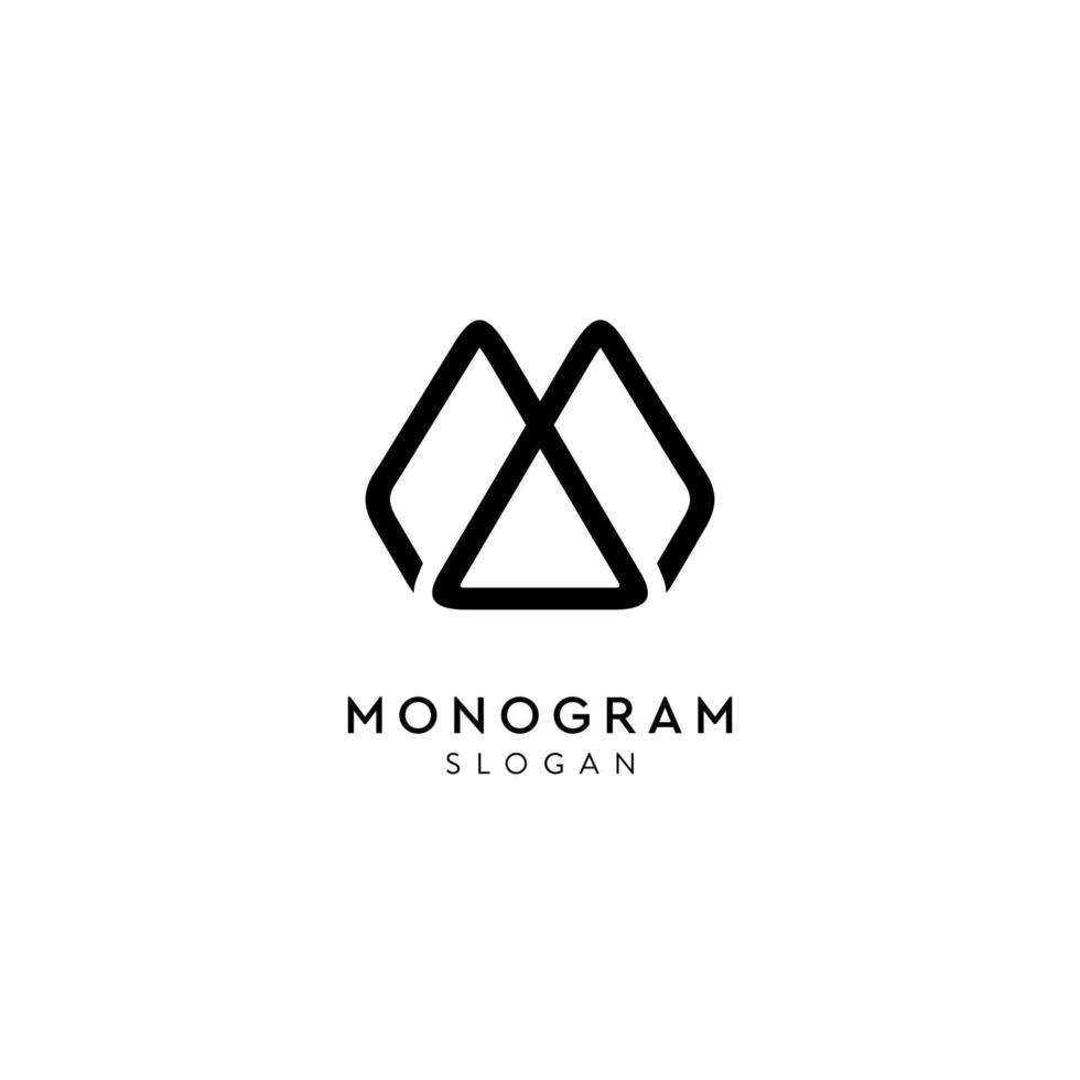 m carta metaverse logotipo de monograma de arte gráfica para empresa de negócios vetor