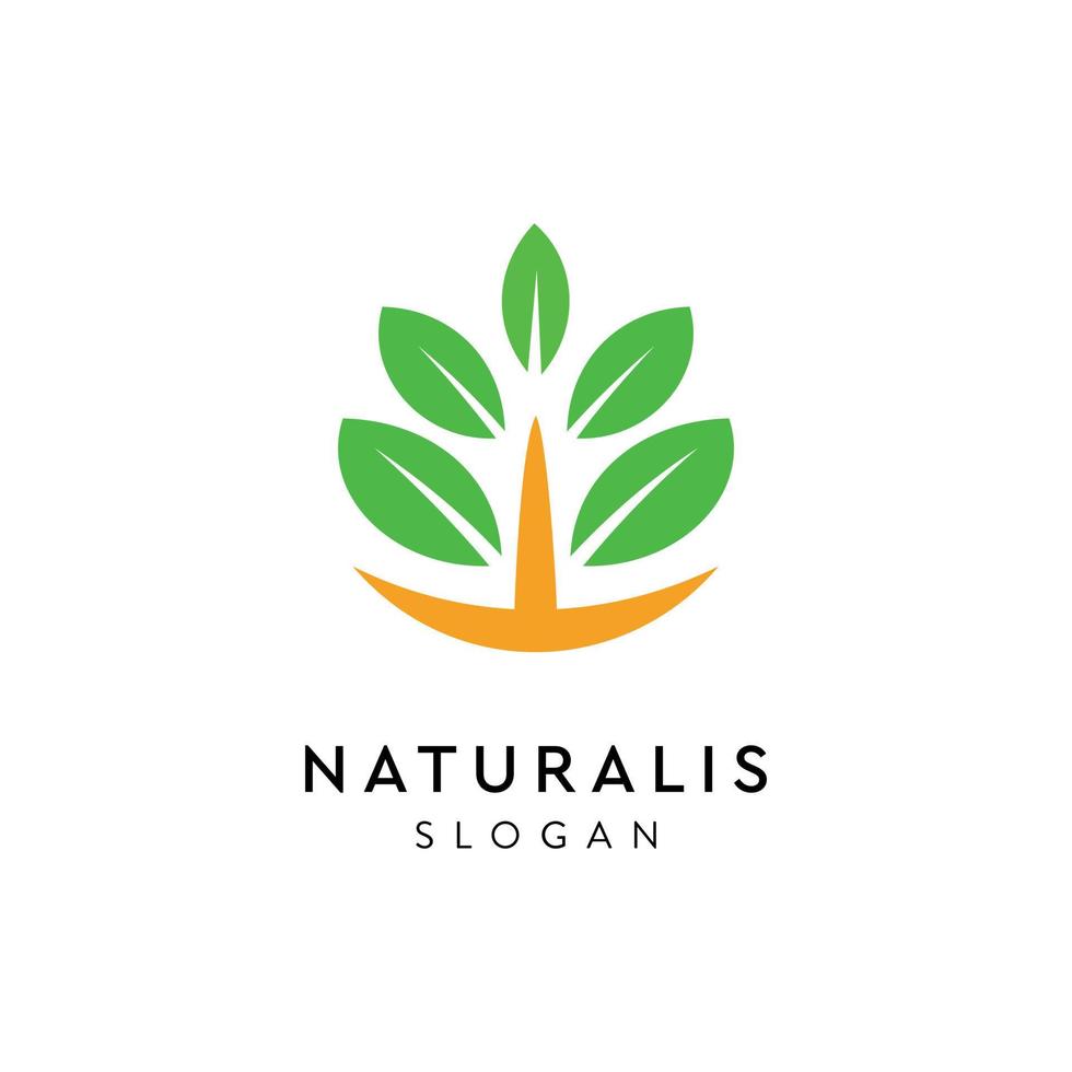 logotipo vegetariano de crescimento para negócios vetor