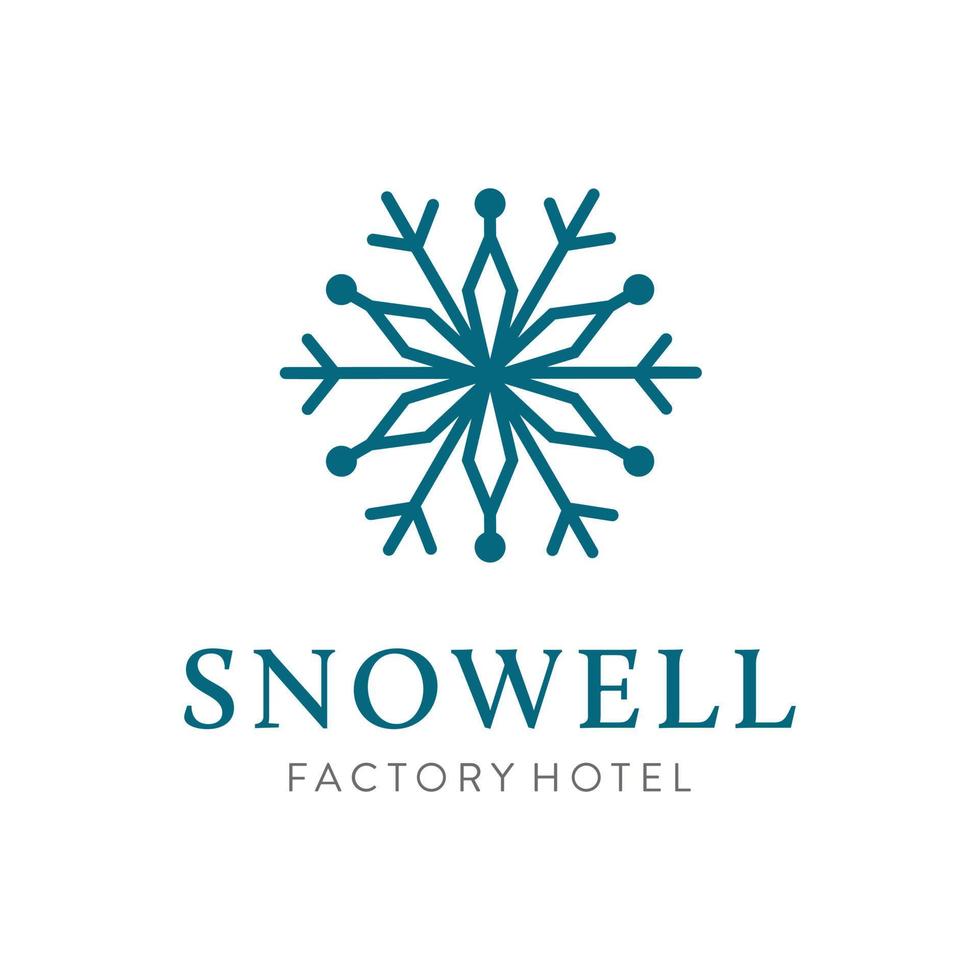 logotipo de neve grátis para negócios de hotel e viagens vetor