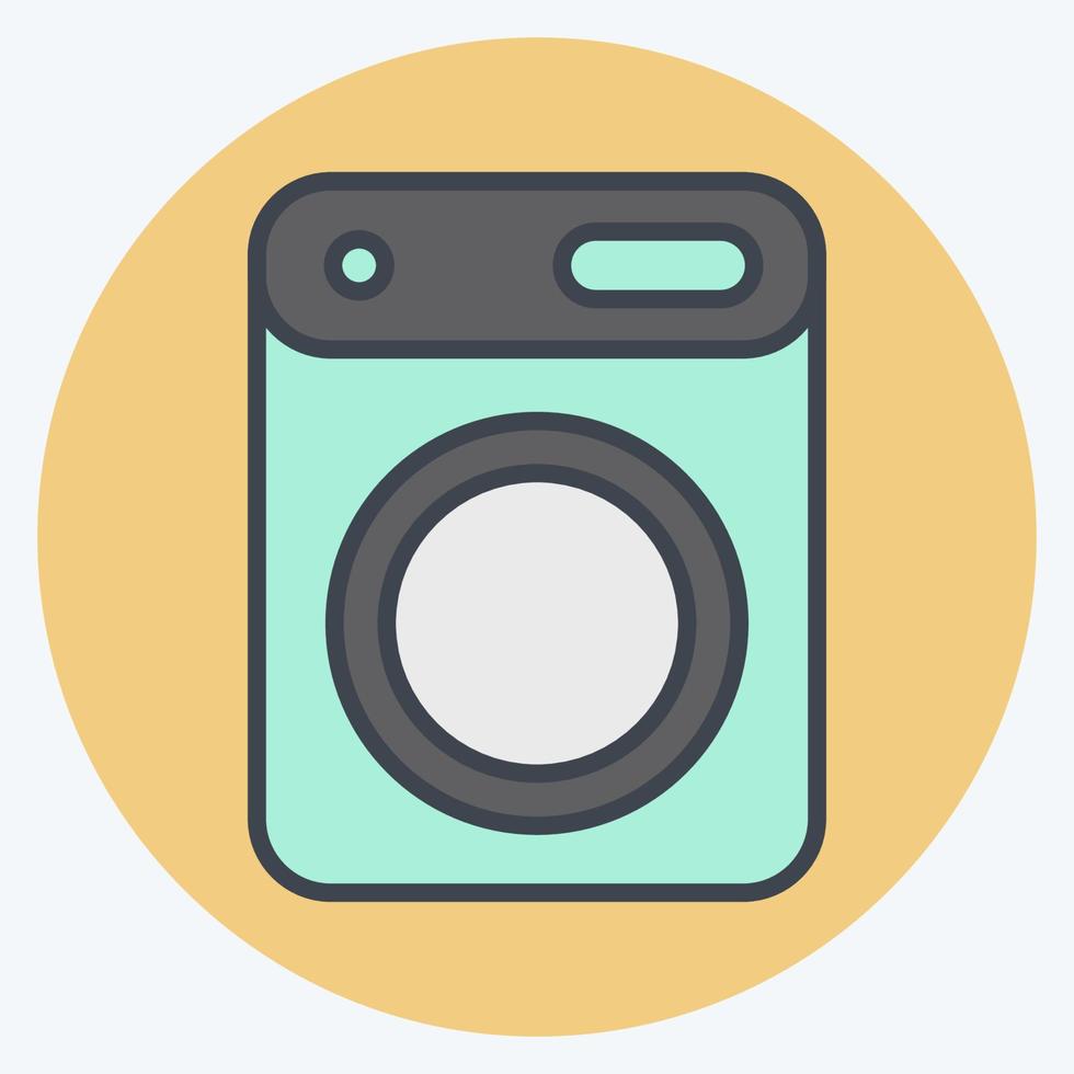 secador de ícones. relacionado ao símbolo de lavanderia. estilo mate de cor. design simples editável. ilustração simples, boa para impressões vetor