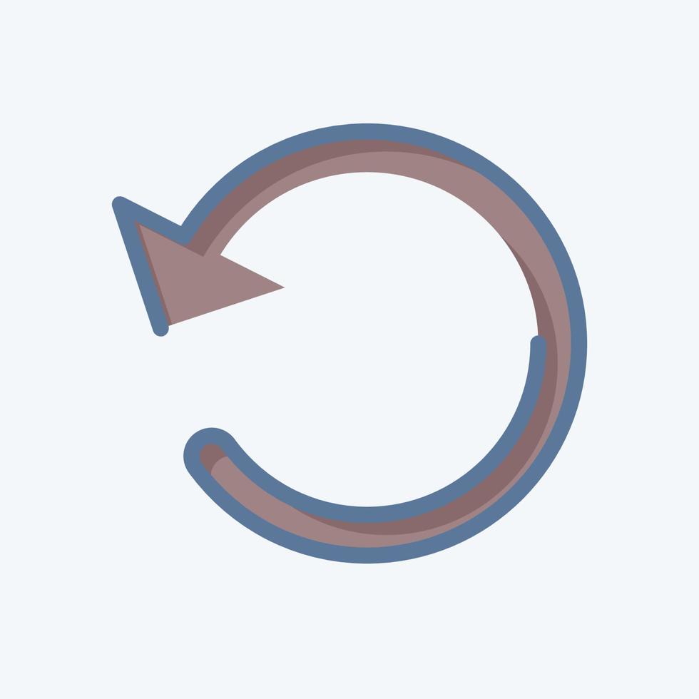 ícone girar. relacionado ao símbolo de ferramentas de design gráfico. estilo doodle. design simples editável. ilustração simples. ícones vetoriais simples vetor