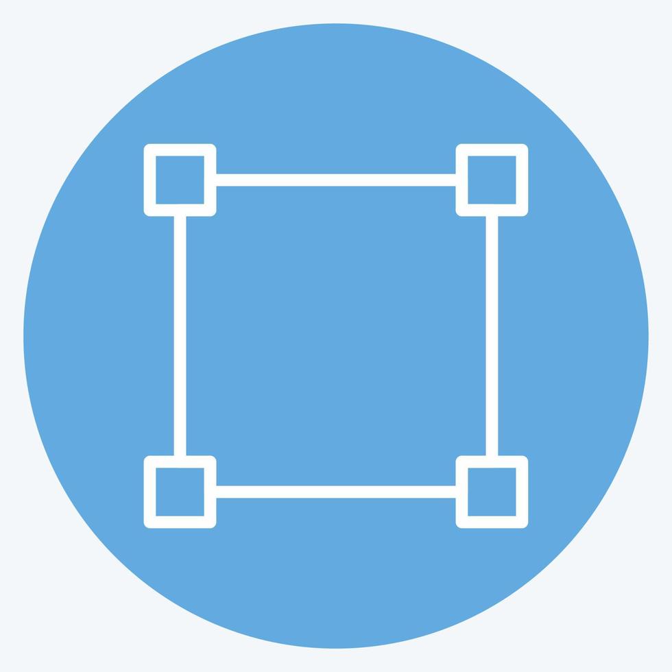 ícone desenhar quadrado. relacionado ao símbolo de ferramentas de design gráfico. estilo de olhos azuis. design simples editável. ilustração simples. ícones vetoriais simples vetor