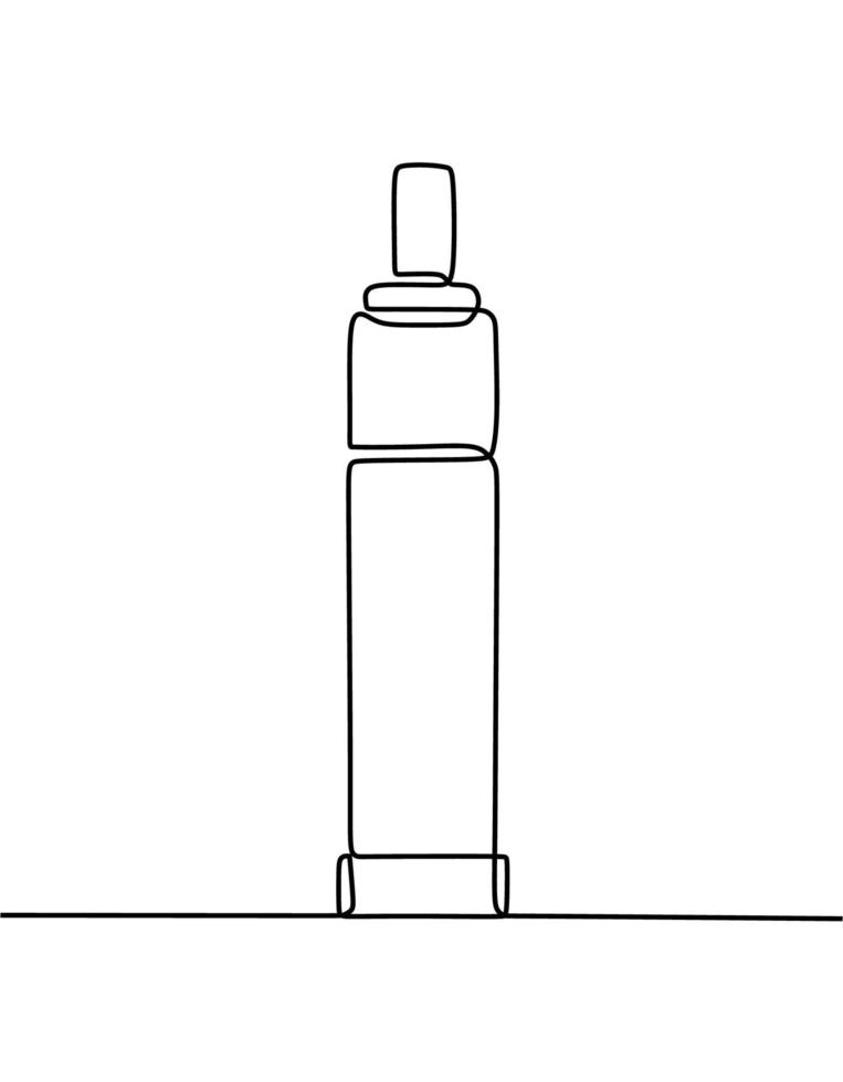 desenho de linha contínua de cigarro vetor