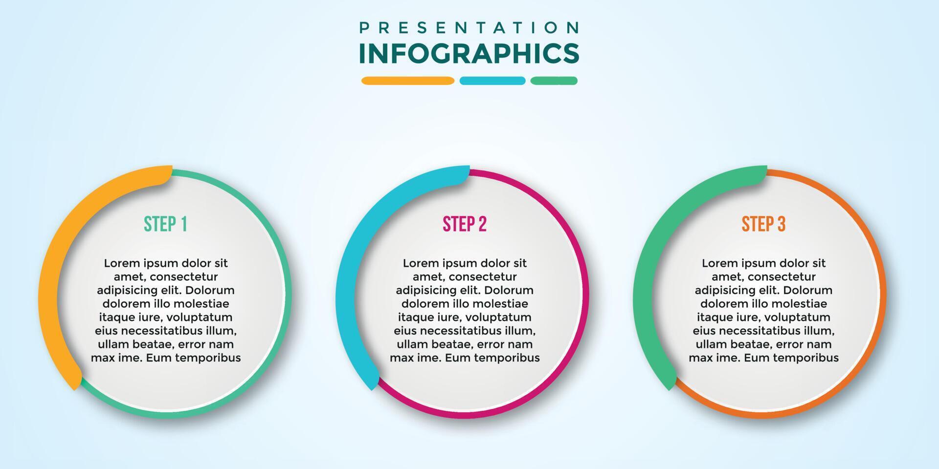 modelo de infográfico de apresentação editável vetor