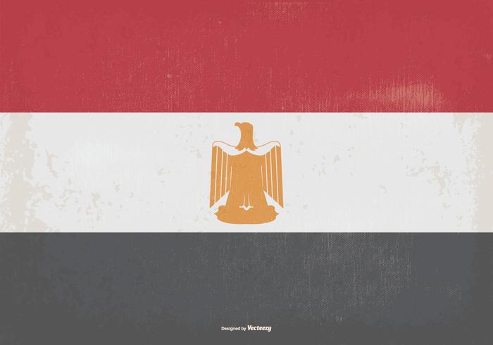 Bandeira Vintage do Egito vetor