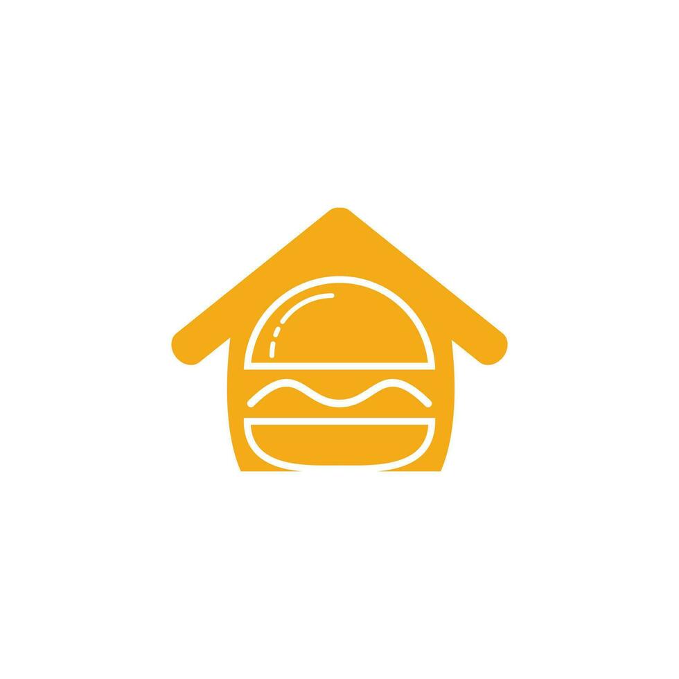 design de logotipo de vetor de casa de hambúrguer. logotipo da casa de hambúrguer clássico americano.