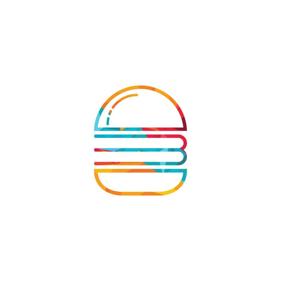 design de logotipo de vetor de hambúrguer. logotipo do café de hambúrguer.