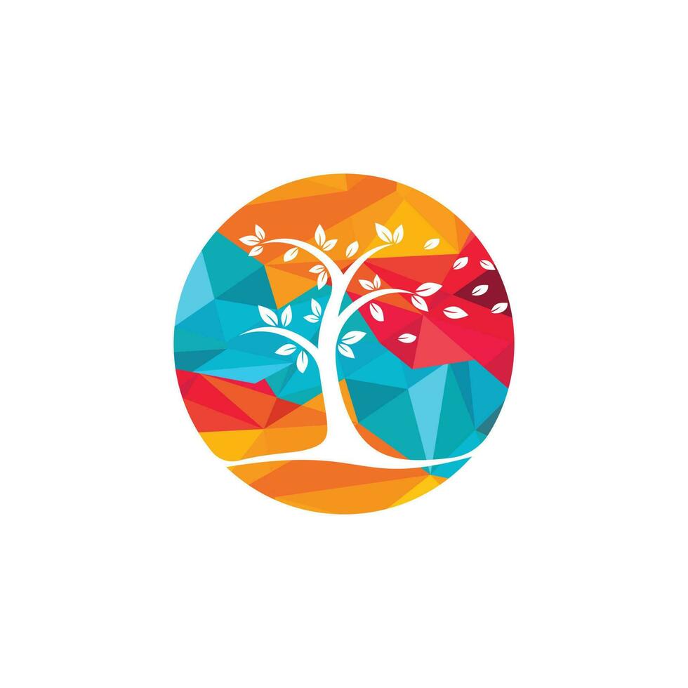 design de logotipo de árvore. símbolo do logotipo da árvore verde minimalista. vetor