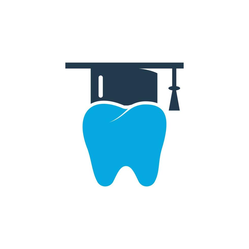 design de logotipo de vetor de estudo odontológico. modelo de design de logotipo da universidade odontológica.
