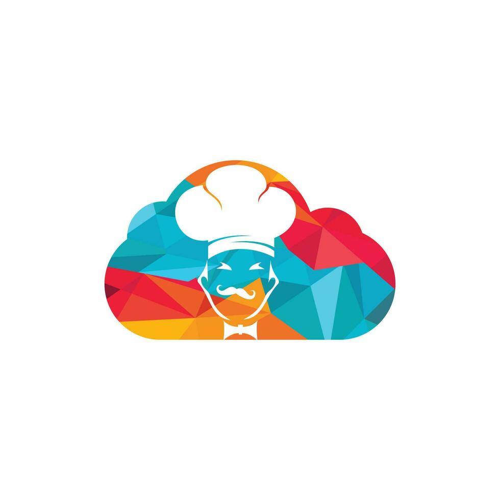 modelo de design de logotipo de vetor de nuvem chef.