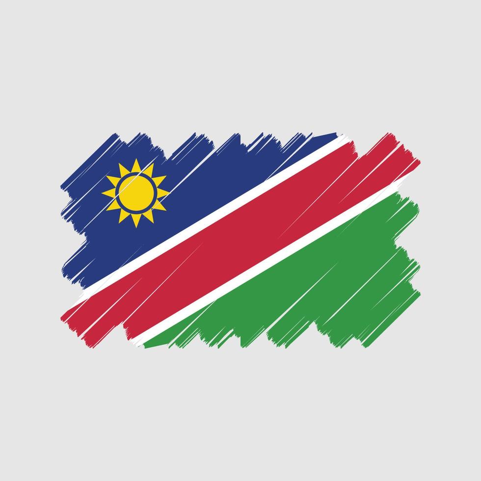 desenho vetorial de bandeira da namíbia. bandeira nacional vetor
