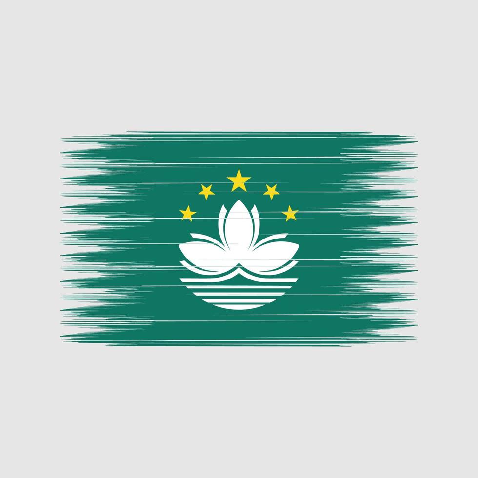 pincel de bandeira de macau. bandeira nacional vetor