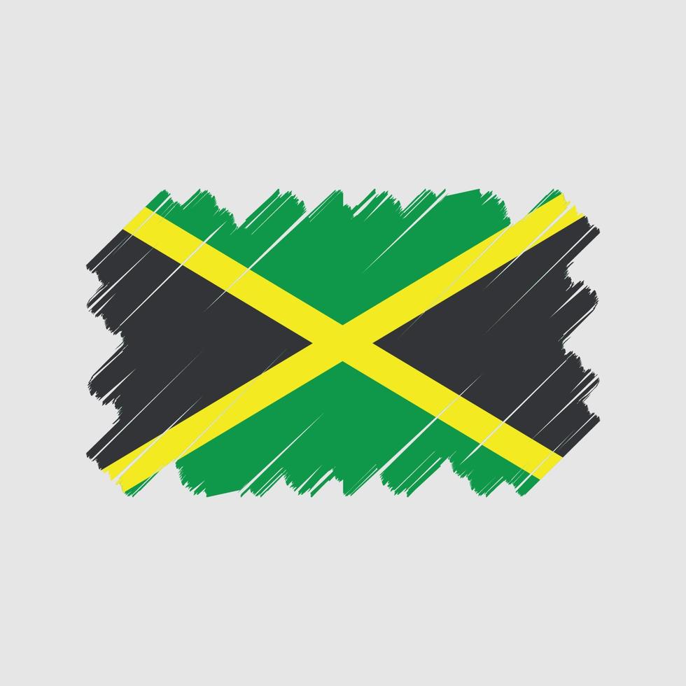 desenho vetorial de bandeira da jamaicana. bandeira nacional vetor