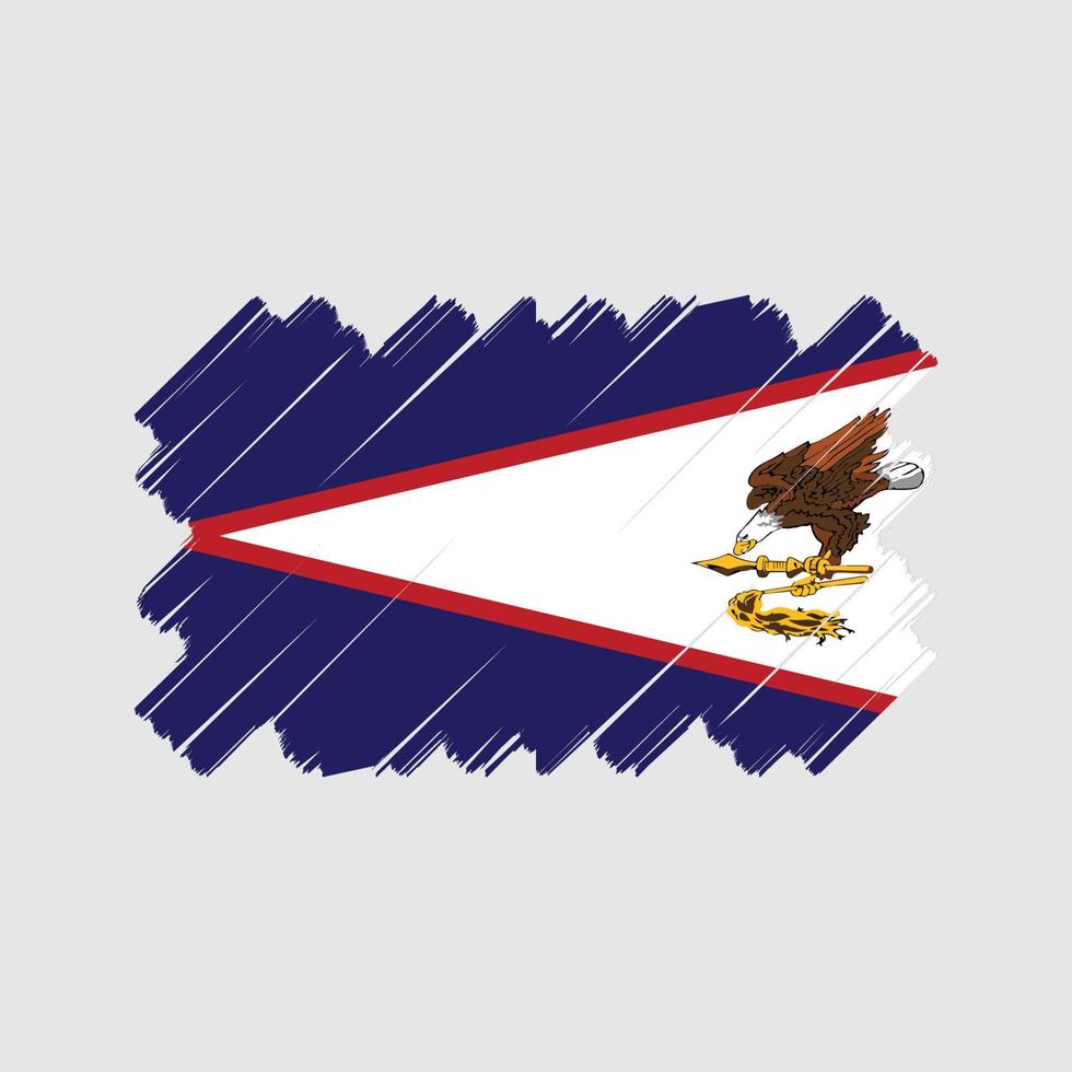 projeto de vetor de bandeira de samoa americana. bandeira nacional