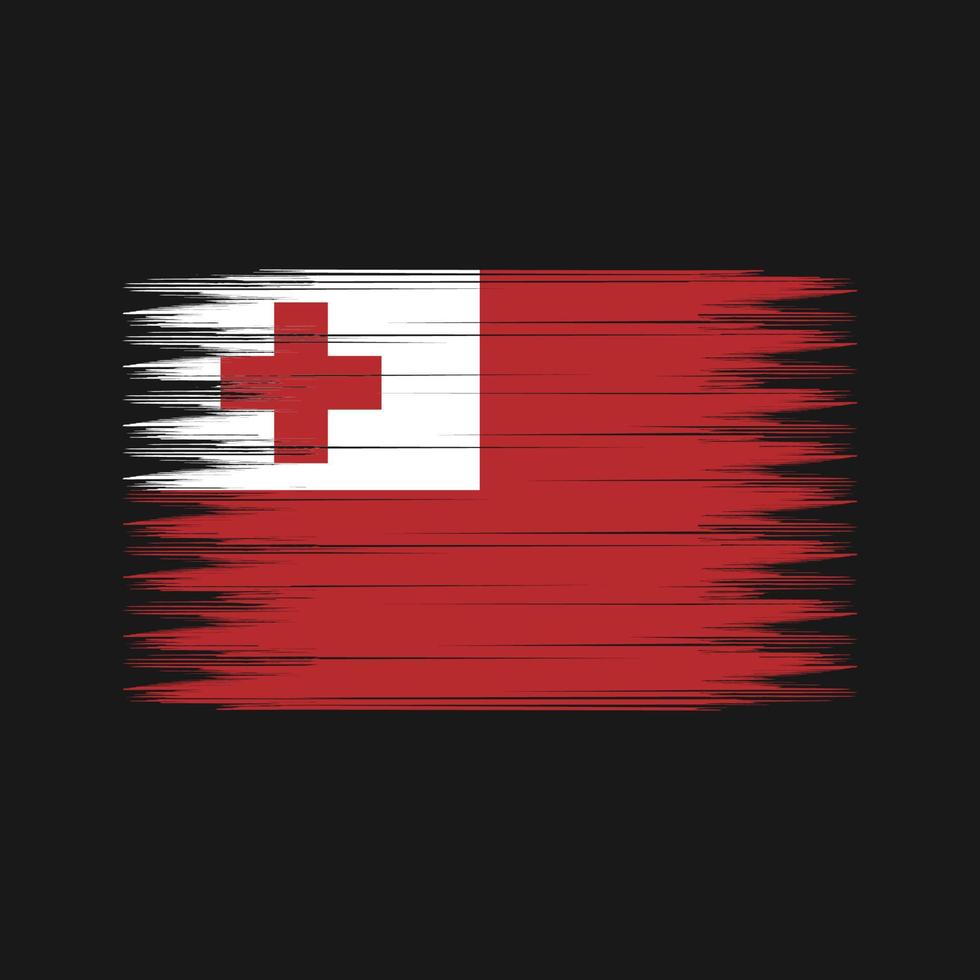 escova de bandeira de tonga. bandeira nacional vetor