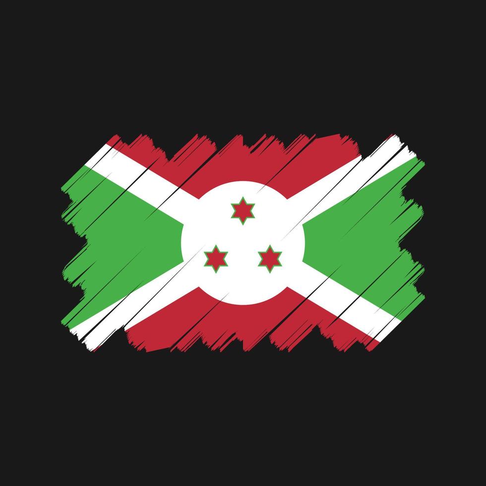 desenho vetorial de bandeira do burundi. bandeira nacional vetor