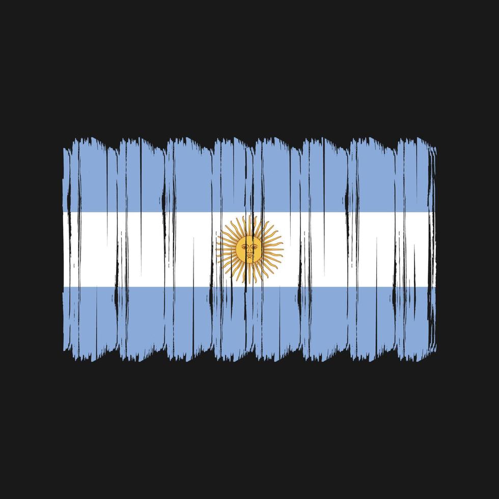 vetor de pincel de bandeira argentina. design de vetor de pincel de bandeira nacional