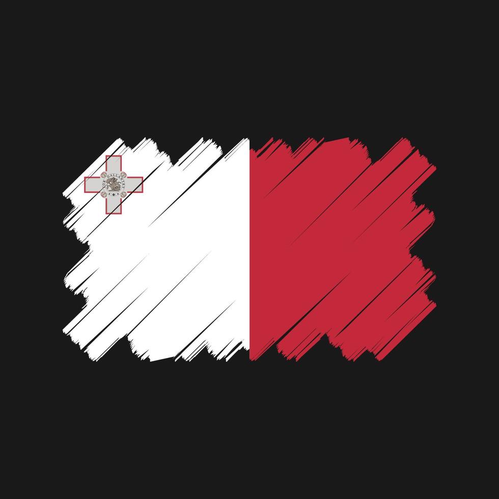 desenho vetorial de bandeira de malta. bandeira nacional vetor
