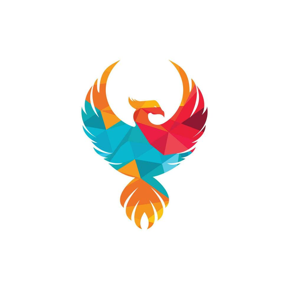 design de logotipo de fênix. logotipo criativo do pássaro mitológico. vetor