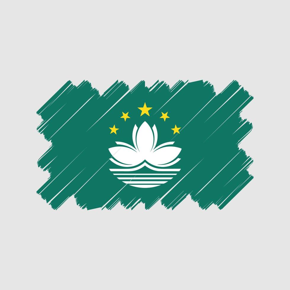 desenho vetorial de bandeira de macau. bandeira nacional vetor