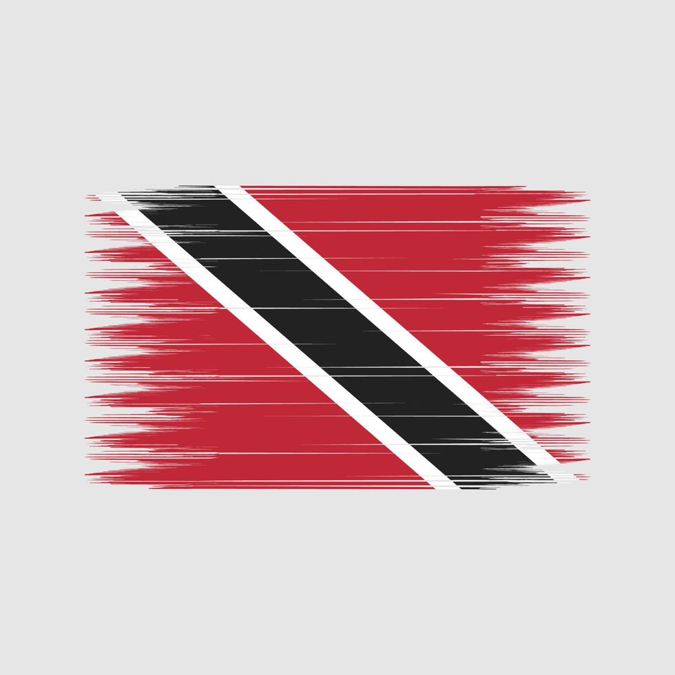 pincel de bandeira de trinidad e tobago. bandeira nacional vetor