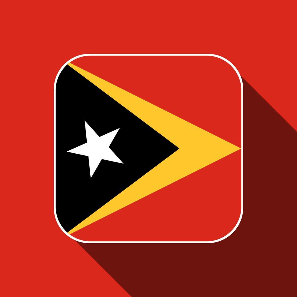 bandeira de timor leste, cores oficiais. ilustração vetorial. vetor
