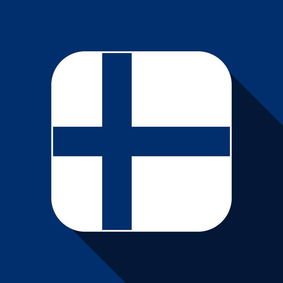 bandeira da Finlândia, cores oficiais. ilustração vetorial. vetor