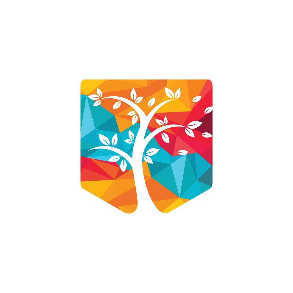design de logotipo de árvore. símbolo do logotipo da árvore verde minimalista. vetor