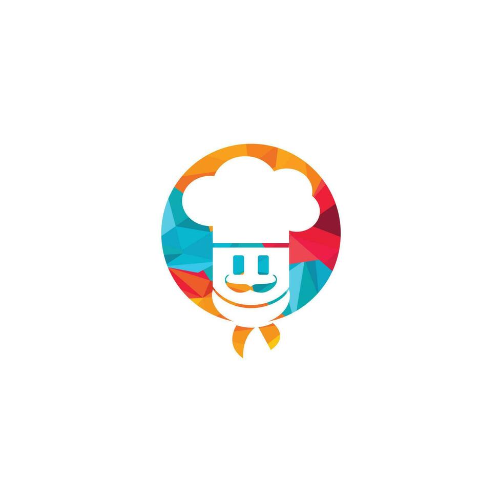design de logotipo de vetor de chef. conceito de logotipo de cozinha e restaurante.