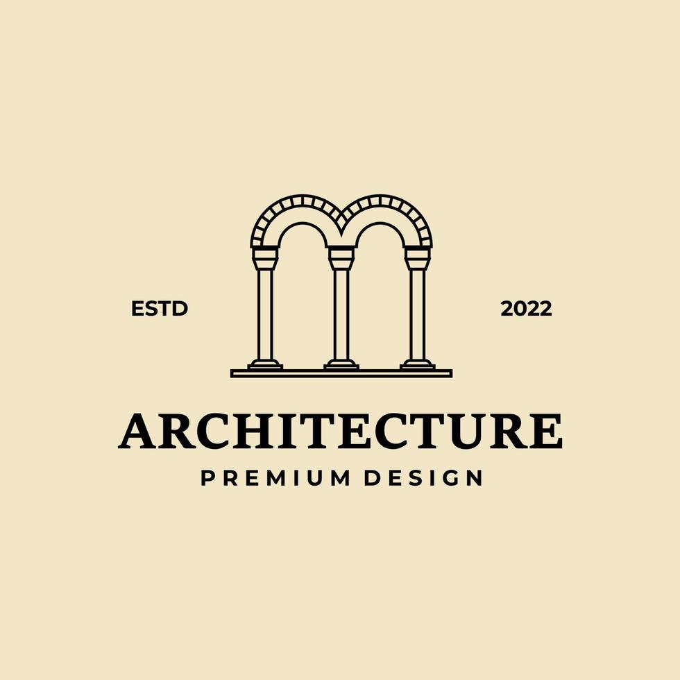 Catalunha portão logotipo vintage vector símbolo ilustração design