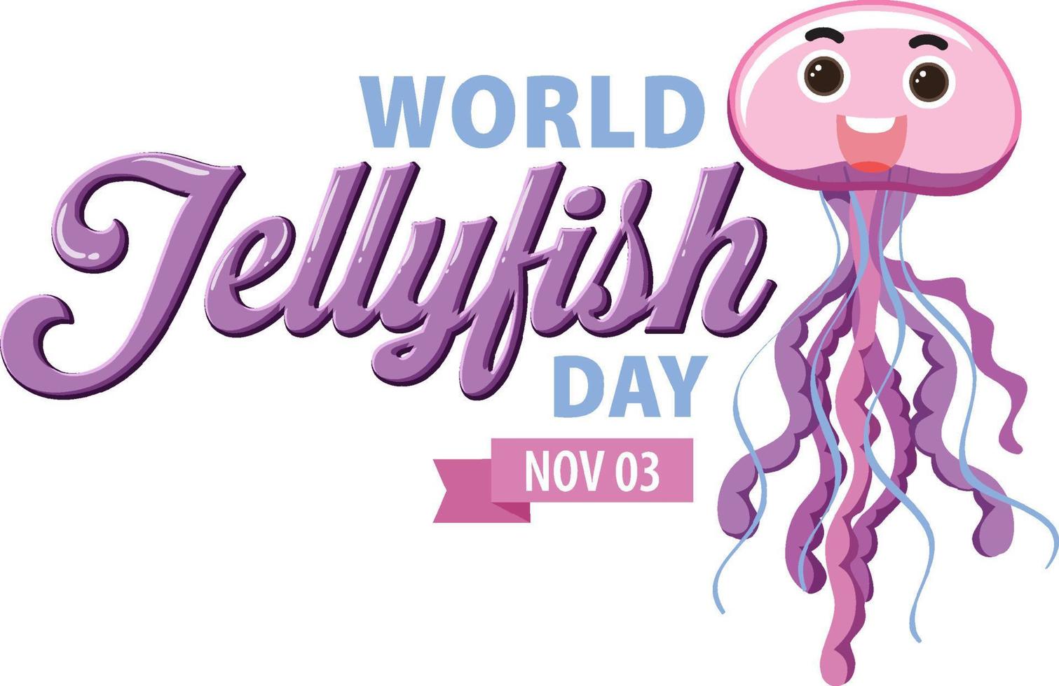 design de banner do dia mundial da água-viva vetor