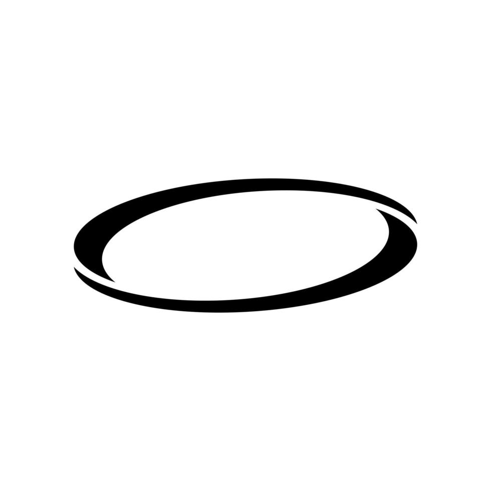 forma abstrata oval swoosh ícone logotipo design vector. vetor