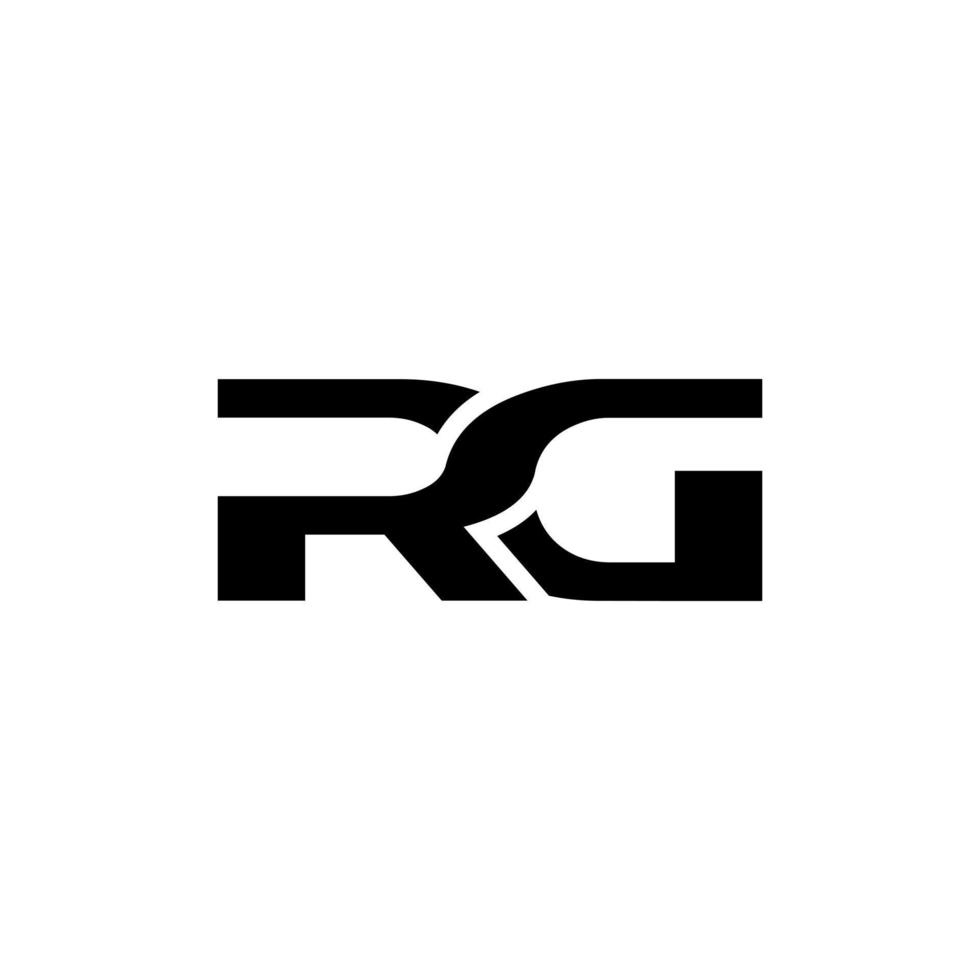 rg ícone logotipo design vector isolado no fundo branco.